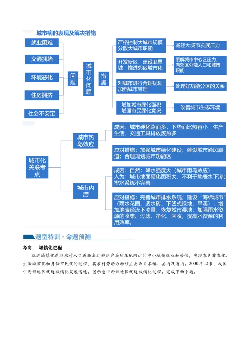 专题08人口与城市（讲义）（原卷版）_9.2025地理总复习_2024年新高考资料_2.2024二轮复习_2024年高考地理二轮复习讲练测（新教材新高考）