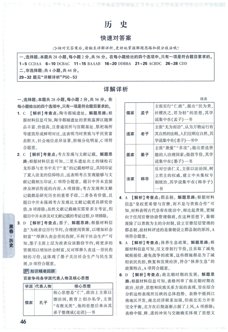 2025版《WW中考黑白卷》（FJ专版）7科答案详解详析_初中资料合集_2025《万唯中考&bull;黑白卷》多地方版（更30省）_2025《万唯中考&bull;黑白卷》7科全套（福建）
