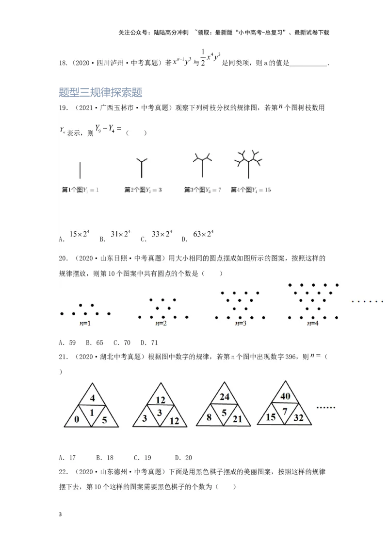 第2讲整式及因式分解（题型突破+专题精练）（原卷版）_02中考总复习（2026版更新中）_02-数学-中考总复习_2024年中考复习资料_一轮复习资料_第一章数与式_题型突破+专题精练