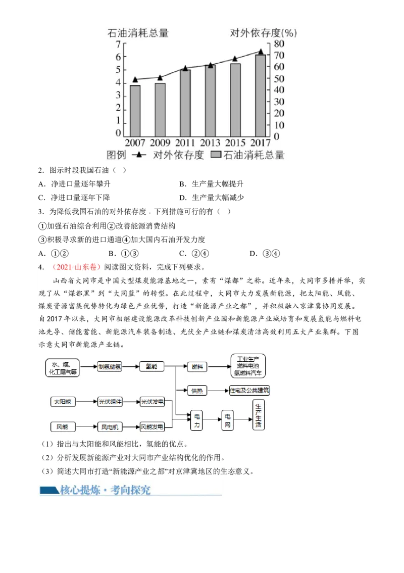 专题12自然资源与国家安全（讲义）（原卷版）_9.2025地理总复习_2024年新高考资料_2.2024二轮复习_2024年高考地理二轮复习讲练测（新教材新高考）
