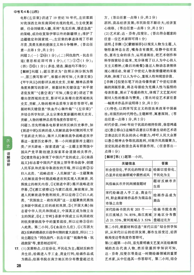 2025《万唯中考&bull;山西定心卷》答案_初中资料合集_万唯2025版万唯中考《定心卷》全国地方版实时更新（已更11省）_2025万唯中考《定心卷》7科（山西）