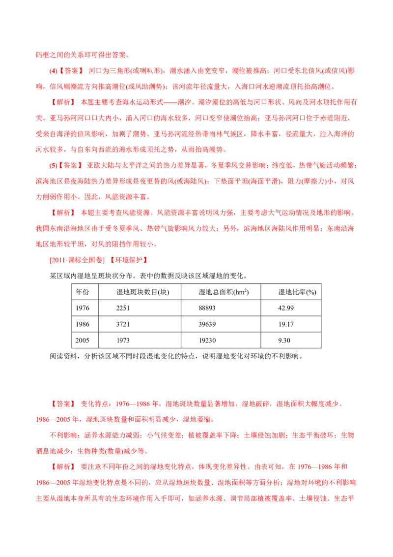 专题17环境保护解析版_9.2025地理总复习_2023年新高考复习资料_专项复习_十年高考真题地理分项解析_十年高考真题地理分项解析（第13-17专题）