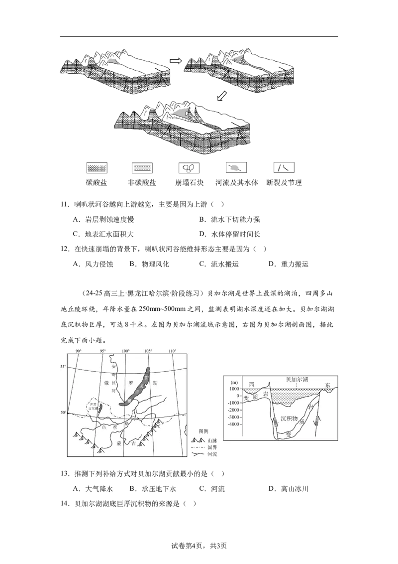 专题9：外力作用（2025届高三自然地理专项练习）_9.2025地理总复习_2025年新高考资料_二轮复习_2025届高三二轮自然地理专项练习共12个小专题