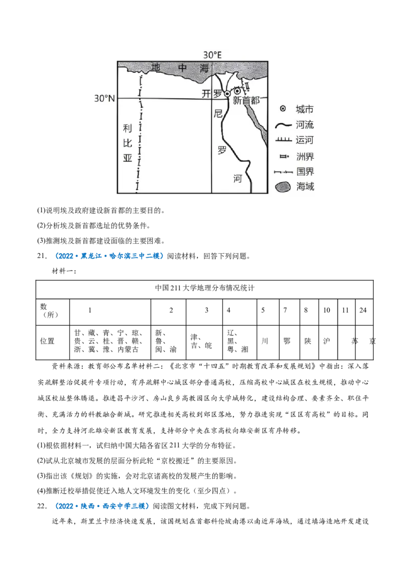 专题13城市与城市化-备战2023年高考地理一轮复习精讲精练（原卷版）_9.2025地理总复习_2023年新高考复习资料_一轮复习_备战2023年高考地理一轮复习精讲精练