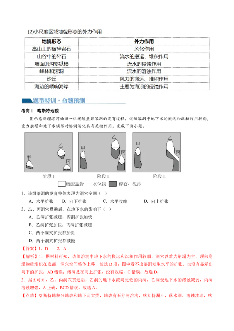 专题05地质运动规律（讲义）（原卷版）_9.2025地理总复习_2024年新高考资料_2.2024二轮复习_2024年高考地理二轮复习讲练测（新教材新高考）
