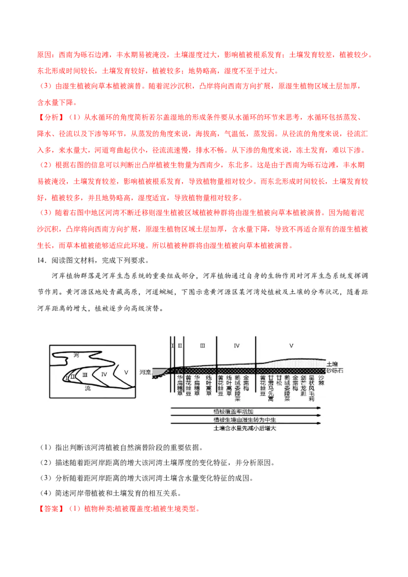 地理微考点：地貌植被-备战2023年高考总复习地理微考点狙击与专项突破_9.2025地理总复习_2023年新高考复习资料_专项复习_备战2023年高考地理总复习微考点狙击与专项测练_先导辑