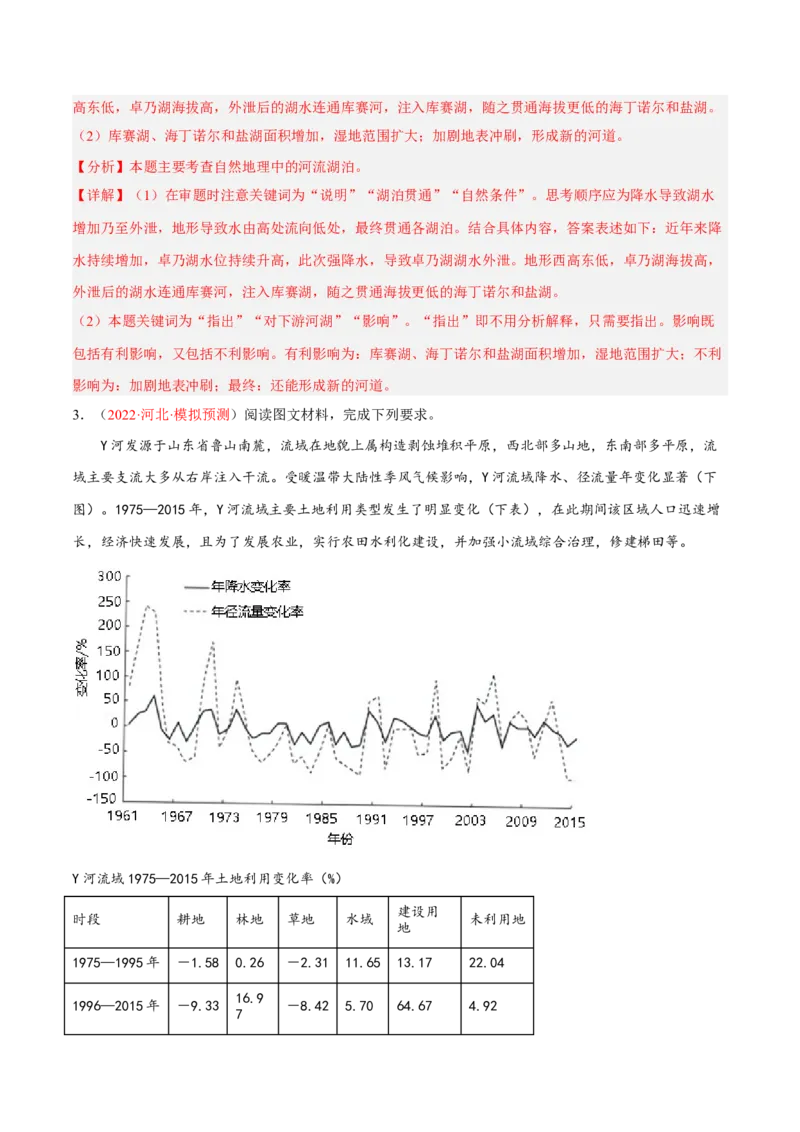 专题19水循环与水量平衡综合题答题技巧(解析版)_9.2025地理总复习_赠品通用版（老高考）复习资料_二轮复习