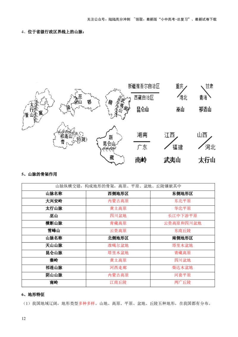 阶段背记06中国地理概况（晨读晚默）（答案版）_02中考总复习（2026版更新中）_09-地理-中考总复习_2024年中考复习资料_一轮复习_❤2024年中考地理一轮复习讲练测（全国通用）_晨读晚默