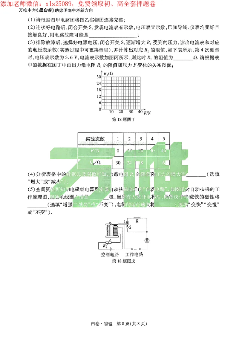 2025《万唯中考&bull;广州黑白卷》物理白卷_初中资料合集_2025《万唯中考&bull;黑白卷》多地方版（更30省）_2025《万唯中考&bull;黑白卷》7科全套（广州）