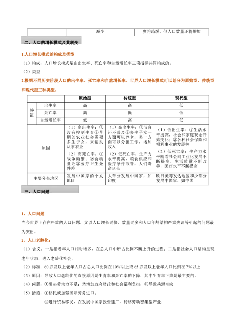 专题12人口-备战2023年高考地理一轮复习精讲精练（解析版）_9.2025地理总复习_赠品通用版（老高考）复习资料_一轮复习_备战2023年高考地理一轮复习精讲精练