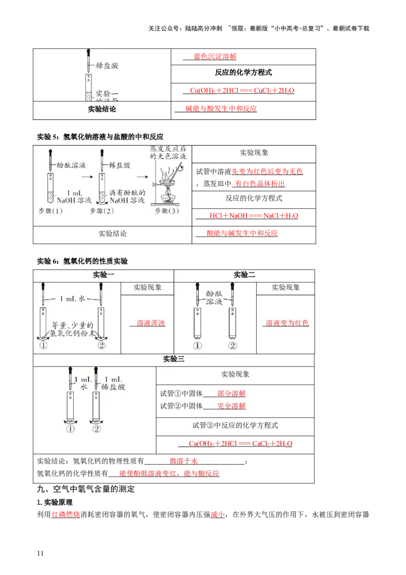 速记二中考必考教材实验（讲练）（解析版）3_02中考总复习（2026版更新中）_05-化学-中考总复习_2025年中考复习资料_2025中考二轮课件ppt+讲义+练习化学_讲义+练习