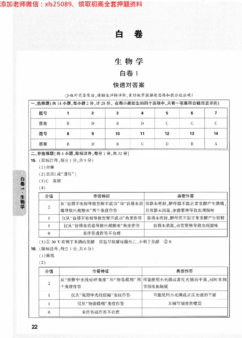 2025《万唯中考&bull;陕西黑白卷》生物白卷答案_初中资料合集_万唯2025万唯中考《黑白卷-地生》多地版本（已更12省）_2025《万唯中考&bull;黑白卷》地生（陕西）