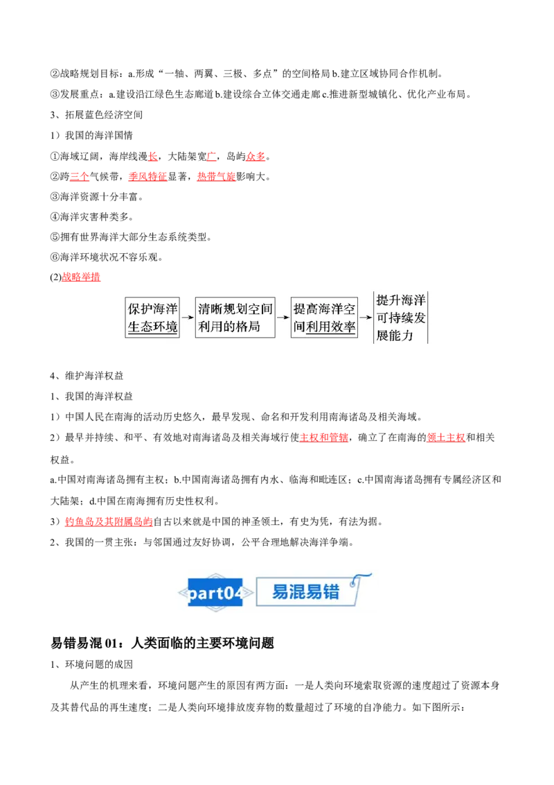 专题16人类与地理环境的协调发展-口袋书2024年高考地理一轮复习知识清单_9.2025地理总复习_2024年新高考资料_1.2024一轮复习_2024年高考地理一轮复习知识清单