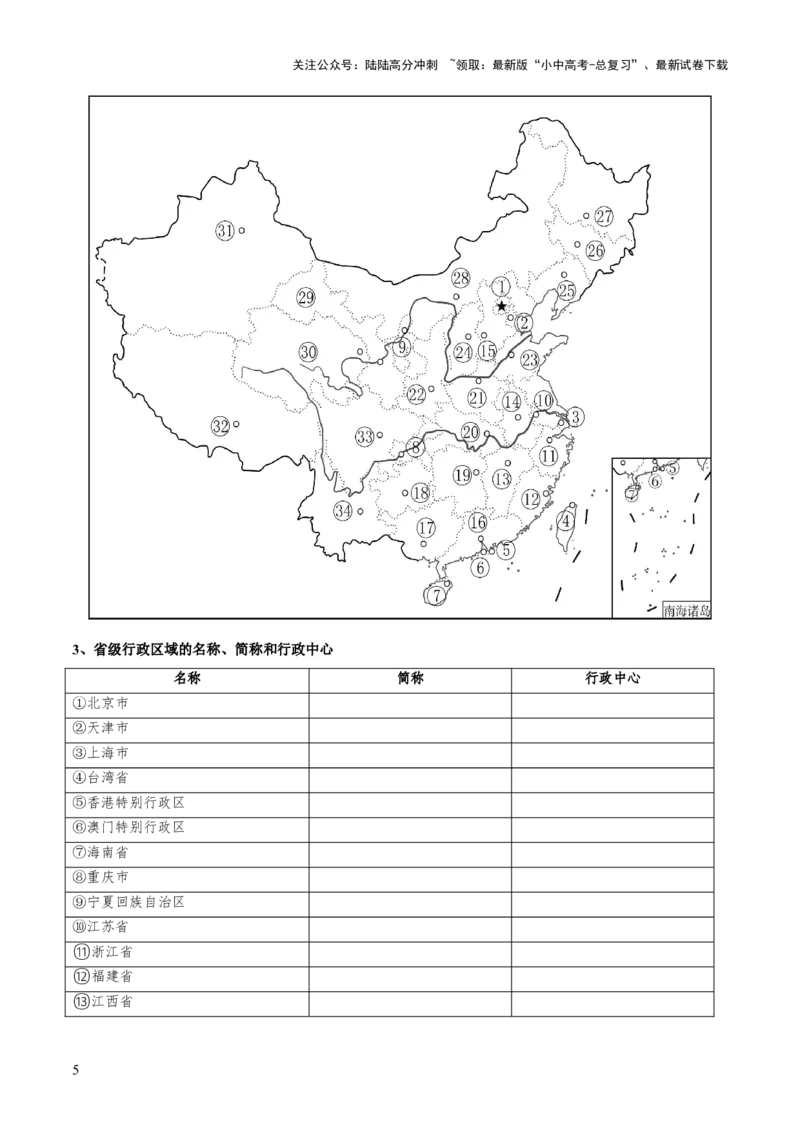 阶段背记06中国地理概况（晨读晚默）（原卷版）_02中考总复习（2026版更新中）_09-地理-中考总复习_2024年中考复习资料_一轮复习_❤2024年中考地理一轮复习讲练测（全国通用）_晨读晚默