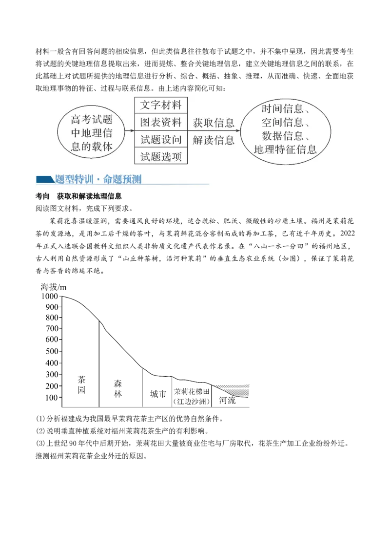专题2关键能力（讲义）（原卷版）_9.2025地理总复习_2024年新高考资料_2.2024二轮复习_2024年高考地理二轮复习讲练测（新教材新高考）_能力