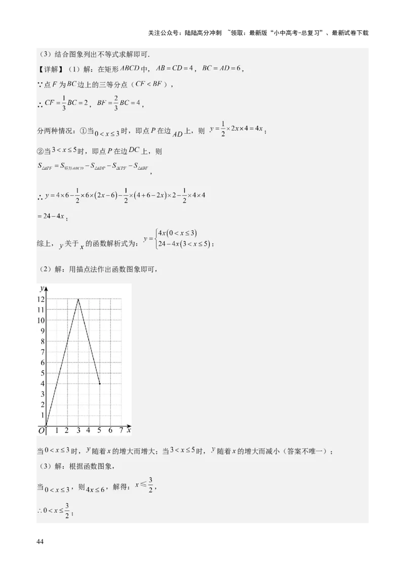 难点04坐标系与函数中的规律、图象、动点、面积问题（4大热考题型）解析版_02中考总复习（2026版更新中）_02-数学-中考总复习_2025中考复习资料_2025年中考数学一轮知识梳理