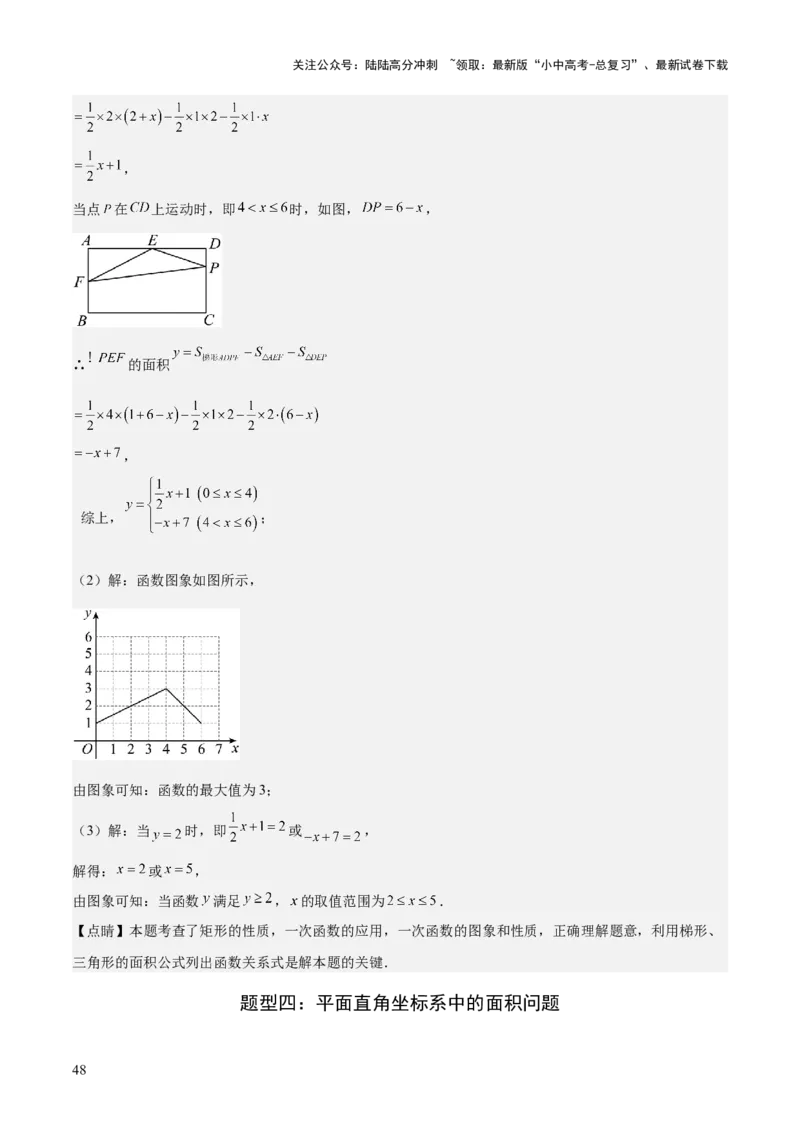 难点04坐标系与函数中的规律、图象、动点、面积问题（4大热考题型）解析版_02中考总复习（2026版更新中）_02-数学-中考总复习_2025中考复习资料_2025年中考数学一轮知识梳理