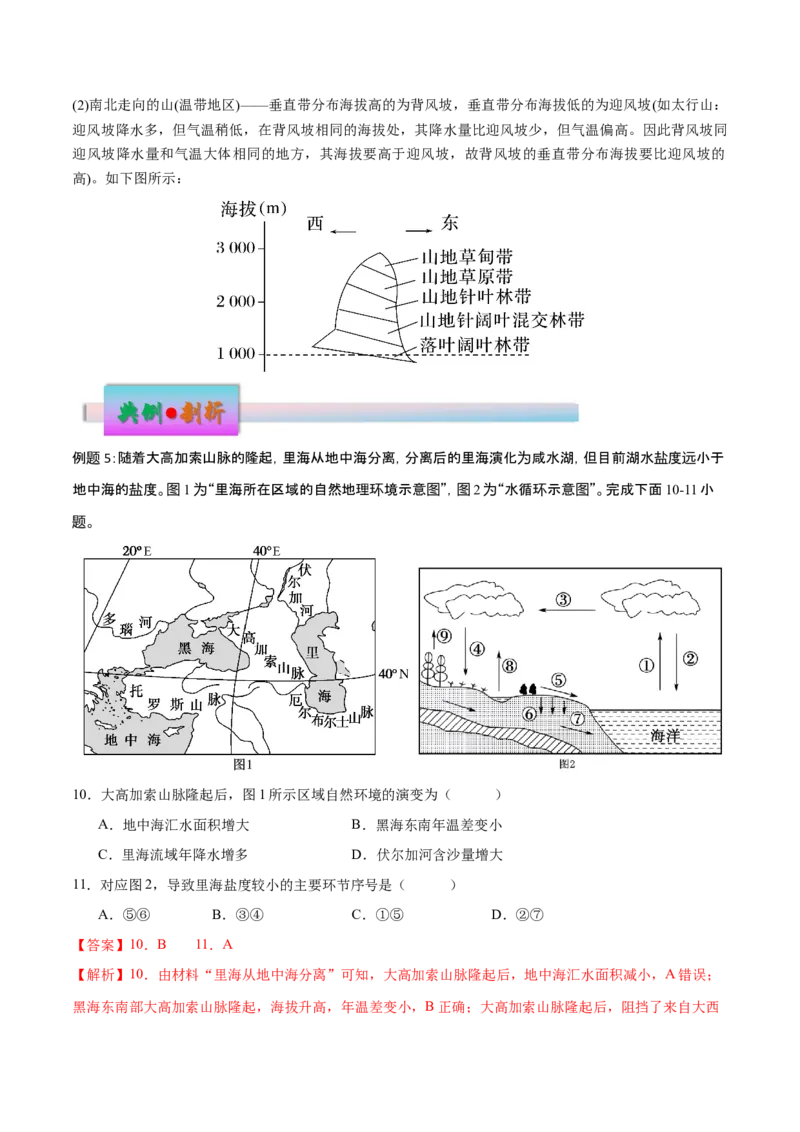 专题7自然地理环境的整体性和差异性（讲义）（解析版）_9.2025地理总复习_2024年新高考资料_3.2024专项复习_备战2024年高考地理总复习专题考点+微专题集成讲练辑