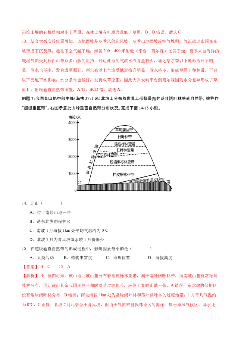专题7自然地理环境的整体性和差异性（讲义）（解析版）_9.2025地理总复习_2024年新高考资料_3.2024专项复习_备战2024年高考地理总复习专题考点+微专题集成讲练辑