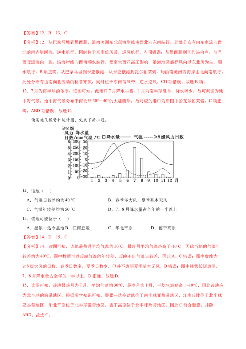 地理微考点&mdash;易错点11：气候类型判断不准-备战2023年高考总复习地理微考点狙击与专项突破_9.2025地理总复习_2023年新高考复习资料_专项复习_第十四辑（高中自然地理易错点分析）