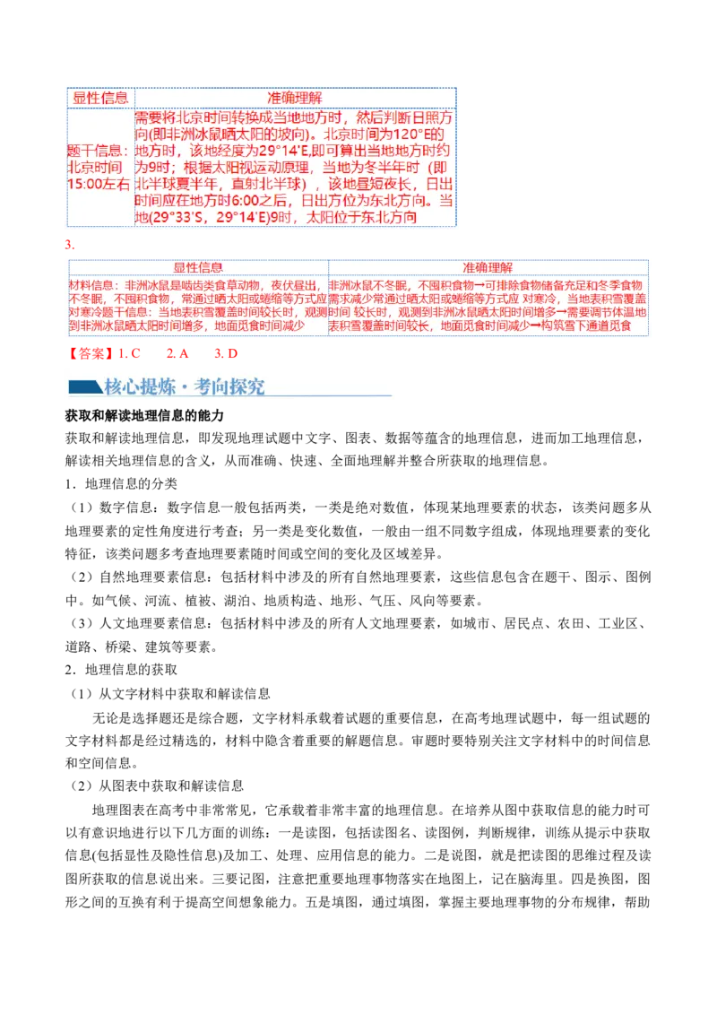 专题2关键能力（讲义）（解析版）_9.2025地理总复习_2024年新高考资料_2.2024二轮复习_2024年高考地理二轮复习讲练测（新教材新高考）_能力