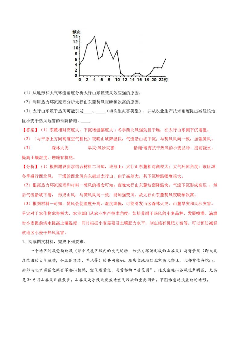 地理微考点：影响风速-备战2023年高考总复习地理微考点狙击与专项突破_9.2025地理总复习_2023年新高考复习资料_专项复习_备战2023年高考地理总复习微考点狙击与专项测练
