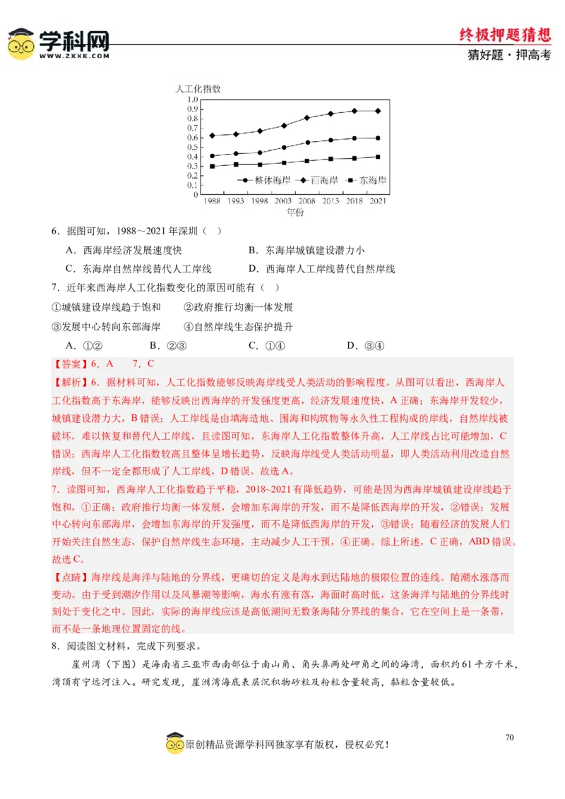 地理-2024年高考终极押题猜想（解析版）_9.2025地理总复习_2024年新高考资料_5.2024三轮冲刺_地理-2024年高考终极押题猜想