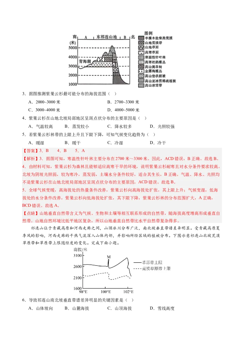 地理-2024年高考终极押题猜想（解析版）_9.2025地理总复习_2024年新高考资料_5.2024三轮冲刺_地理-2024年高考终极押题猜想
