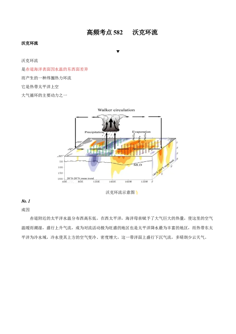 地理微考点：沃克环流vs厄尔尼诺vs拉尼娜现象-备战2023年高考总复习地理微考点狙击与专项突破_9.2025地理总复习_2023年新高考复习资料_专项复习_先导辑_625