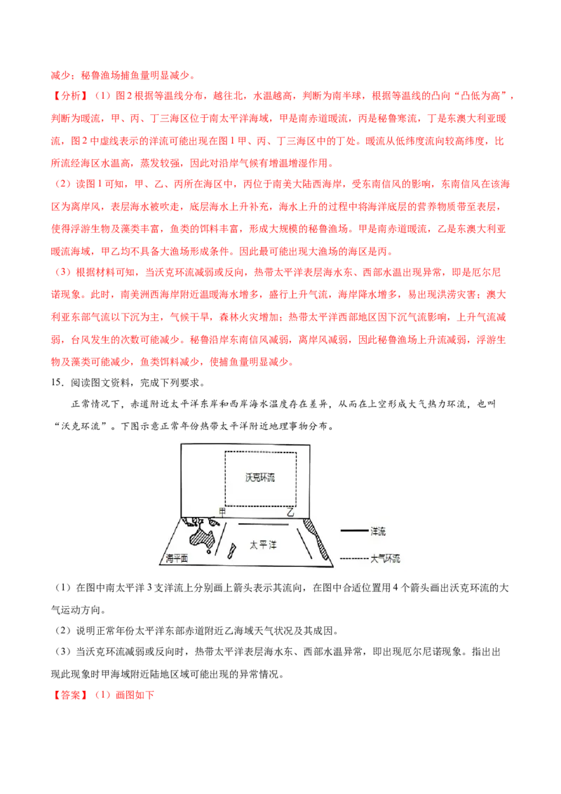 地理微考点：沃克环流vs厄尔尼诺vs拉尼娜现象-备战2023年高考总复习地理微考点狙击与专项突破_9.2025地理总复习_2023年新高考复习资料_专项复习_先导辑_625