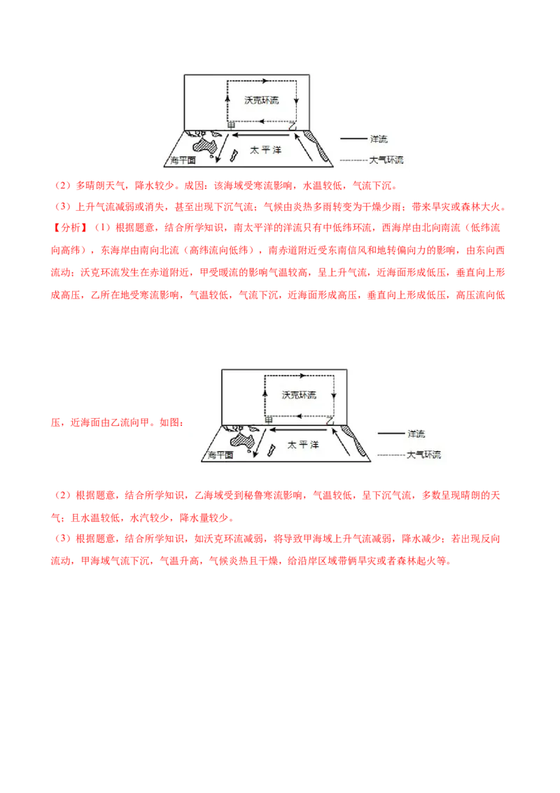 地理微考点：沃克环流vs厄尔尼诺vs拉尼娜现象-备战2023年高考总复习地理微考点狙击与专项突破_9.2025地理总复习_2023年新高考复习资料_专项复习_先导辑_625