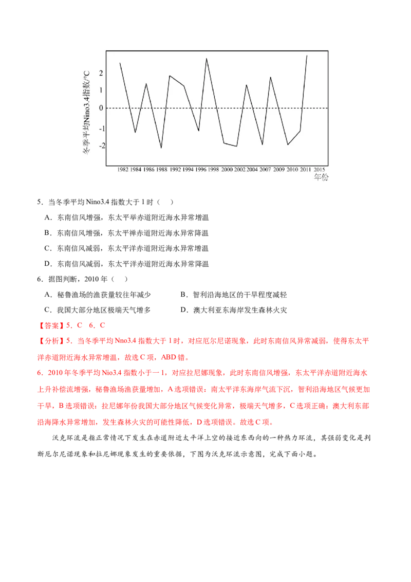 地理微考点：沃克环流vs厄尔尼诺vs拉尼娜现象-备战2023年高考总复习地理微考点狙击与专项突破_9.2025地理总复习_2023年新高考复习资料_专项复习_先导辑_625