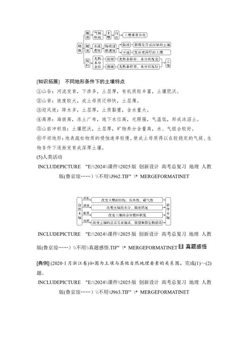 2025届高中地理一轮复习讲义：第一部分自然地理第八单元自然环境的整体性与差异性第39课时　土壤（教师版）_9.2025地理总复习_2025年新高考资料_一轮复习