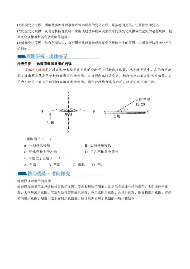 专题4图表攻略（讲义）（原卷版）_9.2025地理总复习_2024年新高考资料_2.2024二轮复习_2024年高考地理二轮复习讲练测（新教材新高考）_攻略