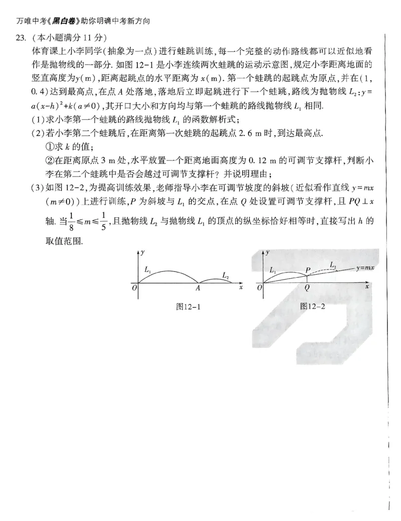河北黑白试卷_初中资料合集_2025《万唯中考&bull;黑白卷》多地方版（更30省）_2025《万唯中考&bull;黑白卷》7科全套（河北）