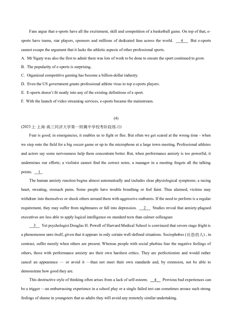 专题15阅读六选四-2024年高考英语二轮热点题型归纳与变式演练（新高考通用）（解析版）_3.2025英语总复习_2024年新高考资料_2.2024二轮复习