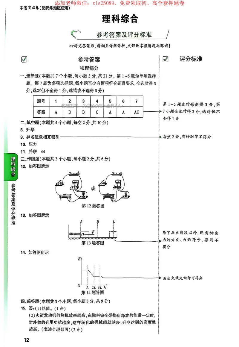 2025《万唯中考&bull;贵州定心卷》答案解析_初中资料合集_万唯2025版万唯中考《定心卷》全国地方版实时更新（已更11省）_2025万唯中考《定心卷》5科（贵州）