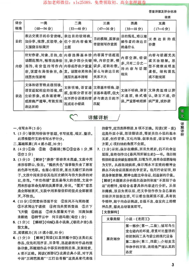 2025《万唯中考&bull;贵州定心卷》答案解析_初中资料合集_万唯2025版万唯中考《定心卷》全国地方版实时更新（已更11省）_2025万唯中考《定心卷》5科（贵州）