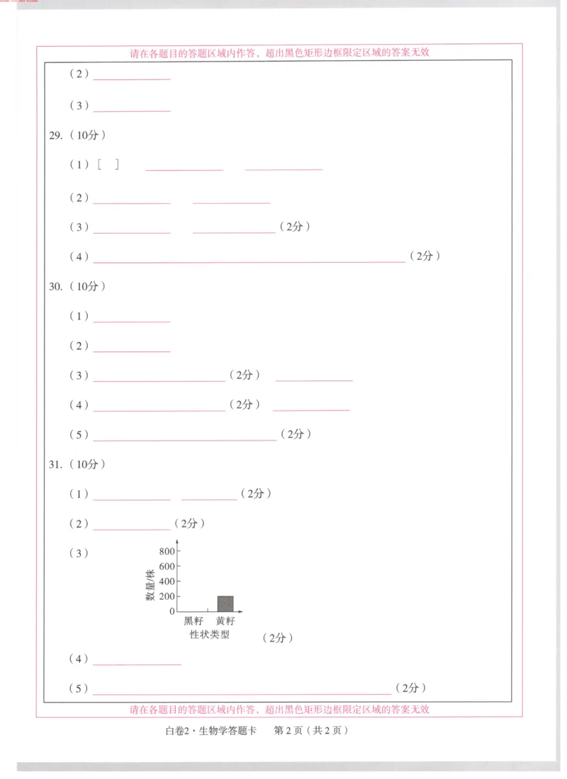 生地白2答题卡_初中资料合集_万唯2025万唯中考《黑白卷-地生》多地版本（已更12省）_2025《万唯中考&bull;黑白卷》地生（湖南）
