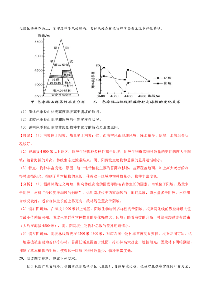 地理微考点：林线-备战2023年高考总复习地理微考点狙击与专项突破(2)_9.2025地理总复习_2023年新高考复习资料_专项复习_备战2023年高考地理总复习微考点狙击与专项测练_先导辑
