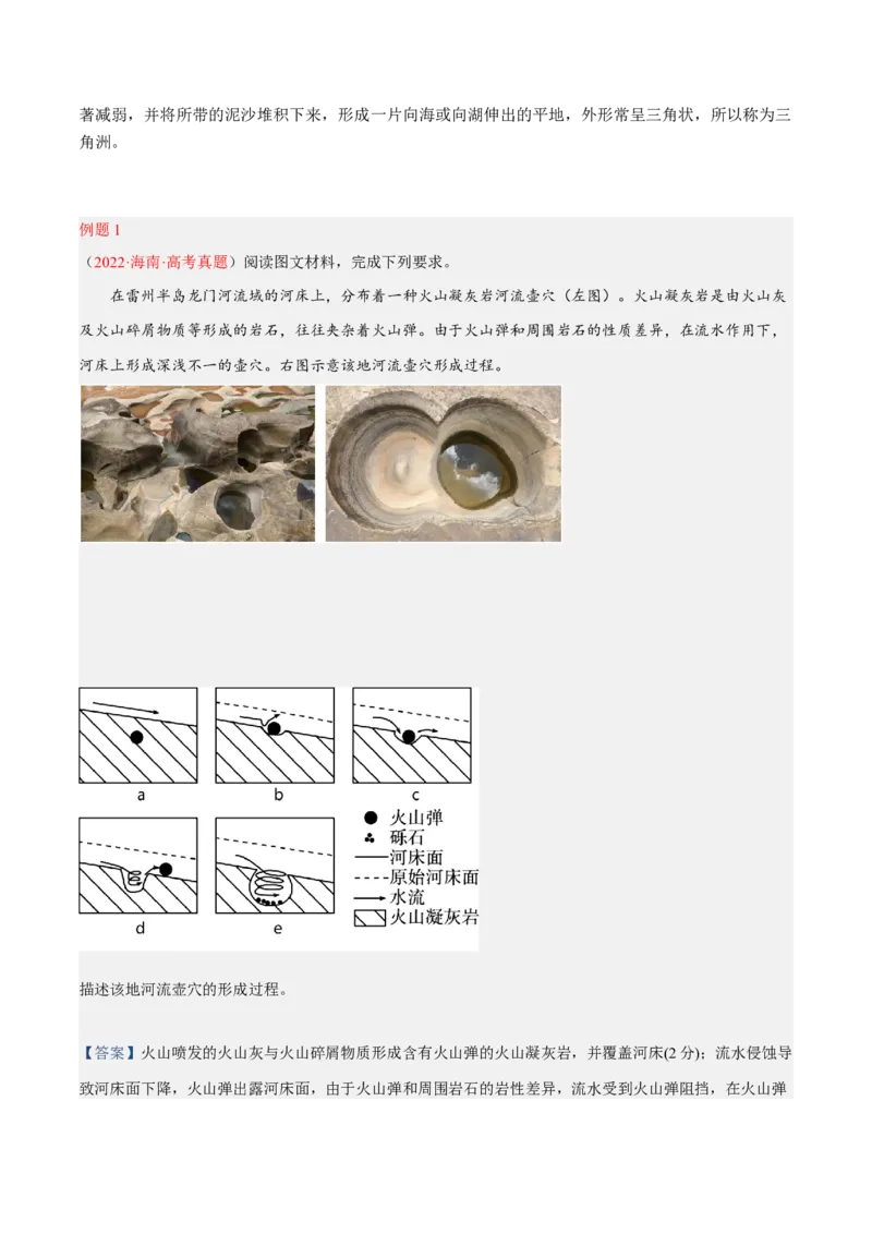 专题16地貌形成过程综合题答题技巧(原卷版)_9.2025地理总复习_赠品通用版（老高考）复习资料_二轮复习_2023年高考地理毕业班二轮热点题型归纳与变式演练（全国通用）287360019