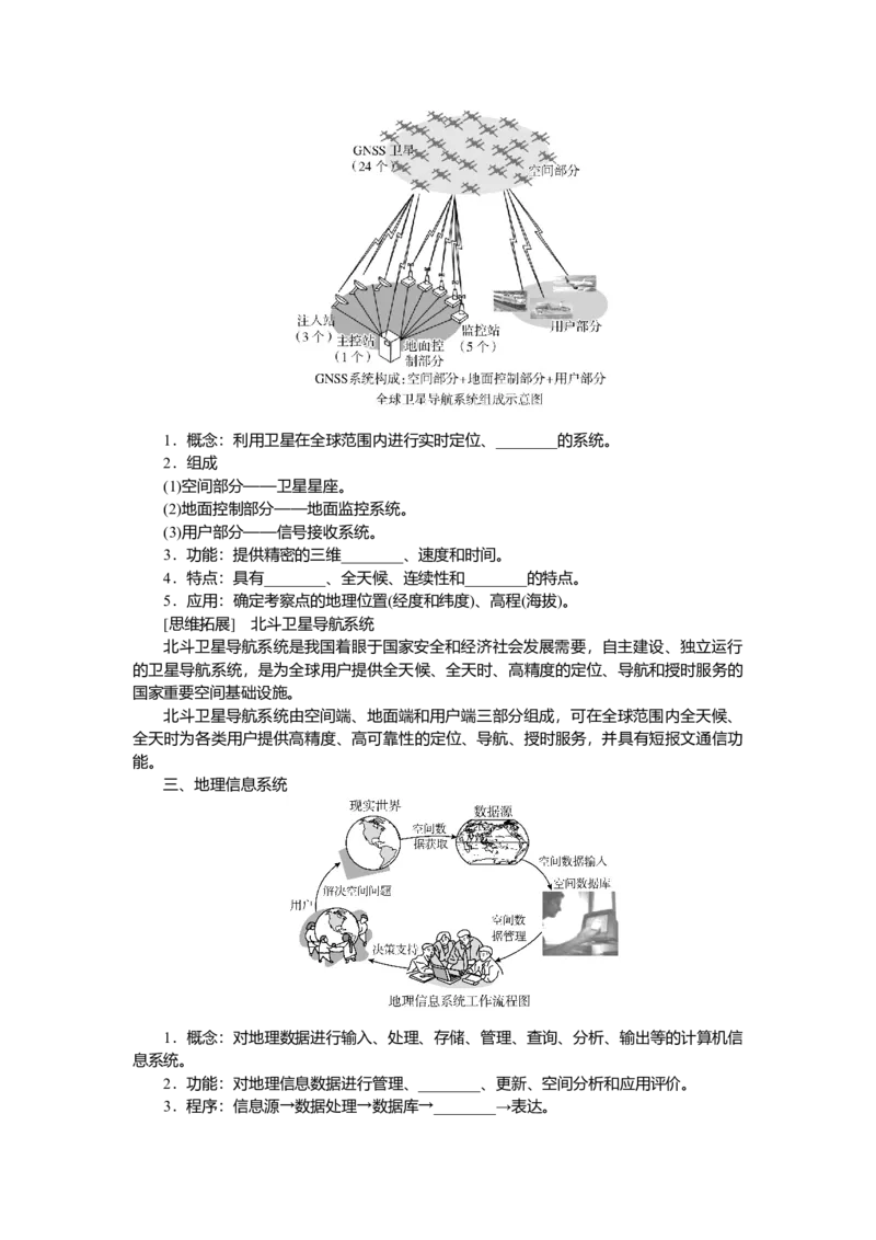 2025届高中地理人教版一轮复习第44课时导学案：地理信息技术_9.2025地理总复习_2025年新高考资料_一轮复习_人教版2025届高中地理一轮复习知识梳理(课件+导学案+练习)
