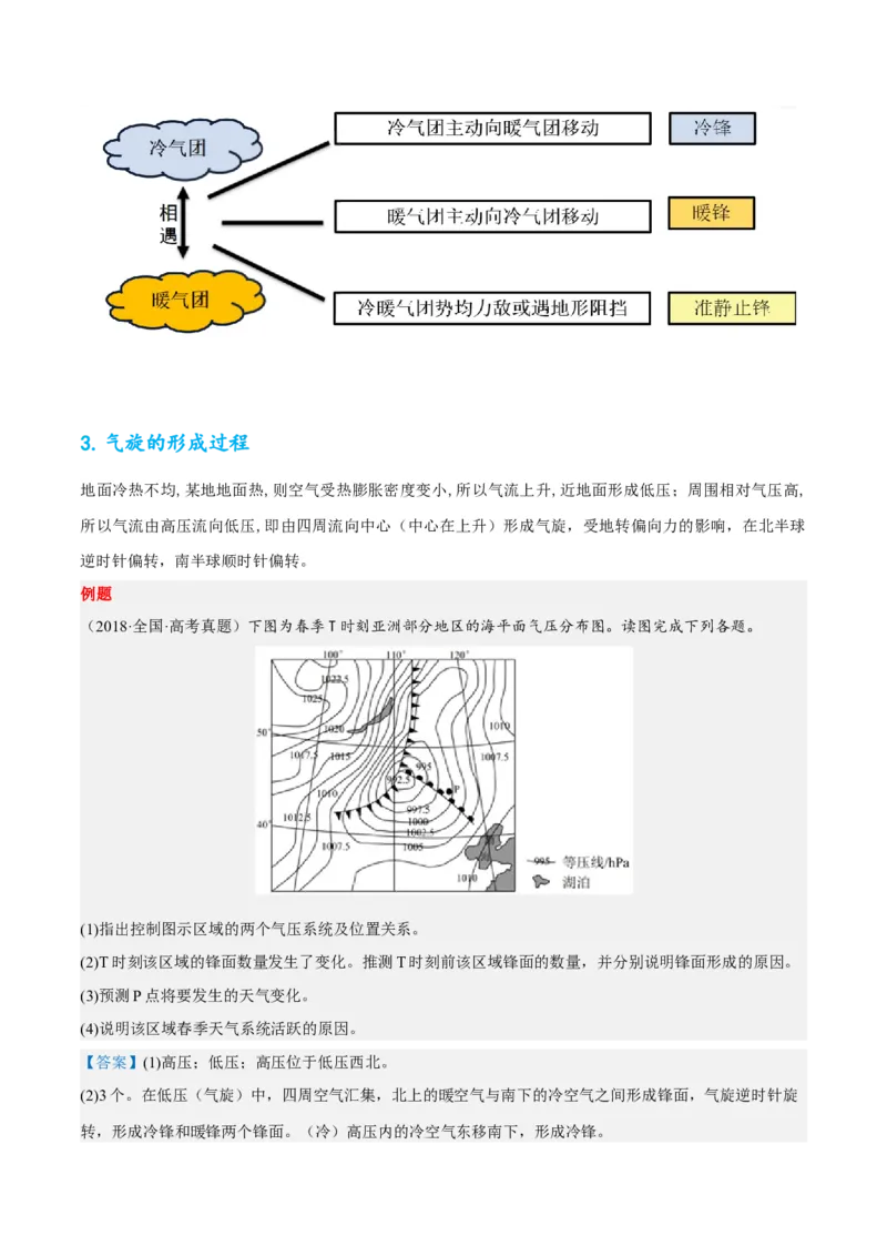 专题17大气运动过程综合题答题技巧(原卷版)_9.2025地理总复习_赠品通用版（老高考）复习资料_二轮复习_2023年高考地理毕业班二轮热点题型归纳与变式演练（全国通用）287360019