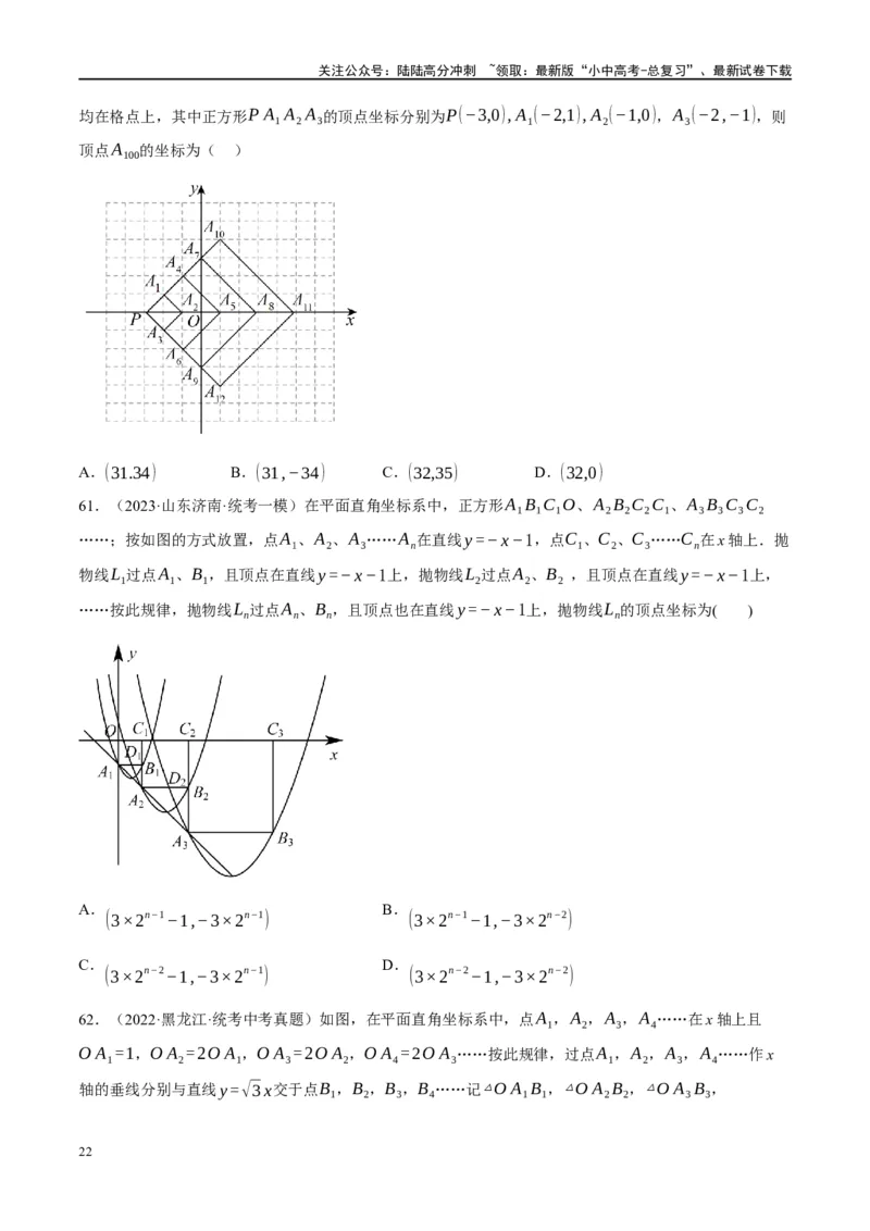 重难点01数式、图形与函数的规律探索问题（原卷版）_02中考总复习（2026版更新中）_02-数学-中考总复习_2024年中考复习资料_二轮复习资料_重难点