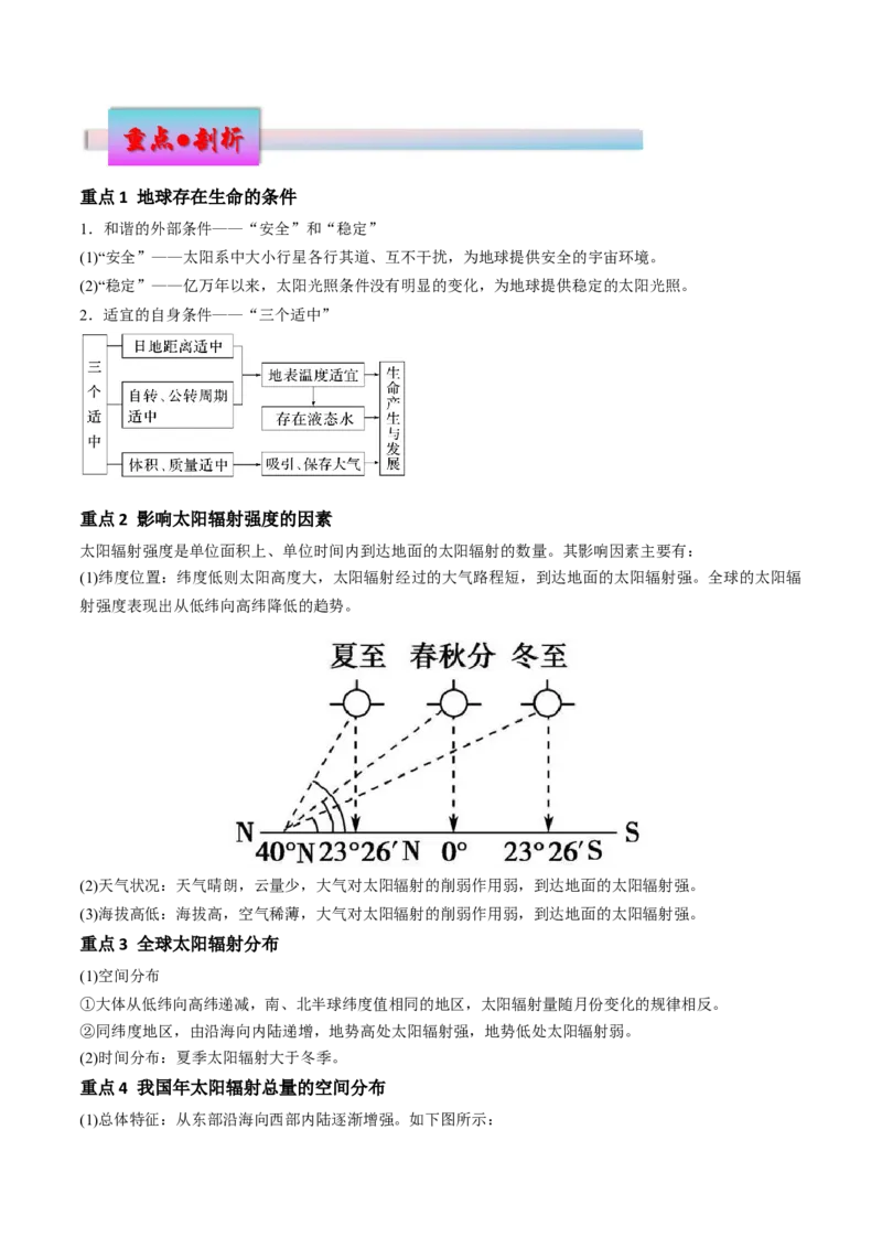 专题二宇宙中的地球（讲义）（解析版）_9.2025地理总复习_2024年新高考资料_3.2024专项复习_备战2024年高考地理总复习专题考点+微专题集成讲练辑