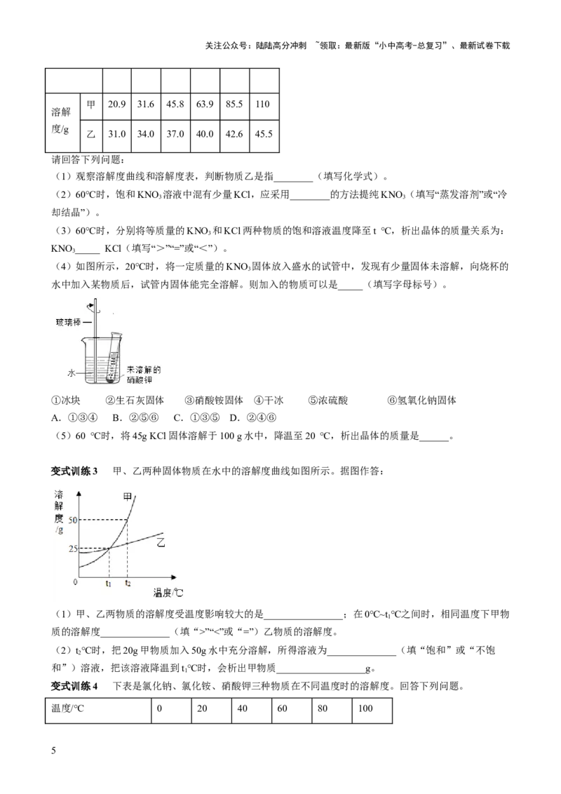 第九单元溶液-大单元复习2024年中考化学一轮复习必考知识梳理与考法点拨（人教版）（学生版）_02中考总复习（2026版更新中）_05-化学-中考总复习_2024年中考复习资料_一轮复习资料