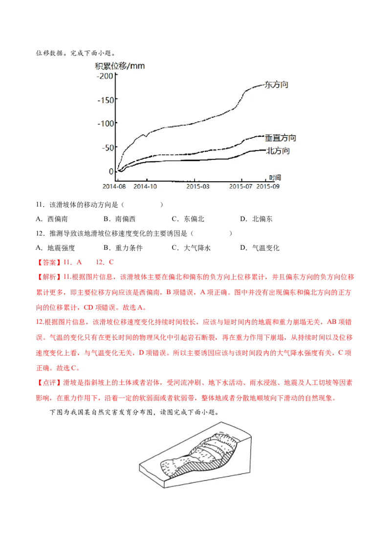 专题10自然灾害-备战2023年高考地理一轮复习精讲精练（解析版）_9.2025地理总复习_2023年新高考复习资料_一轮复习_备战2023年高考地理一轮复习精讲精练