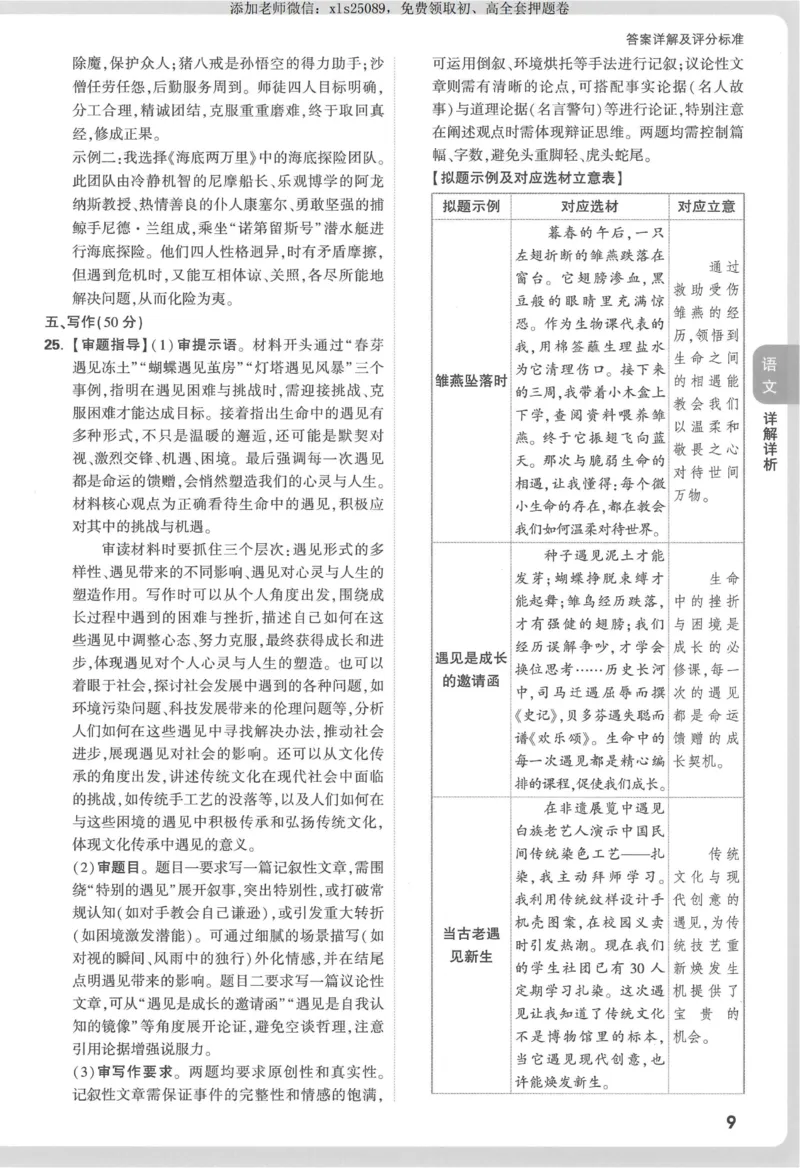 2025《万唯中考&bull;江西定心卷》7科答案_00_初中资料合集_万唯2025版万唯中考《定心卷》全国地方版实时更新（已更11省）_2025万唯中考《定心卷》7科（江西）