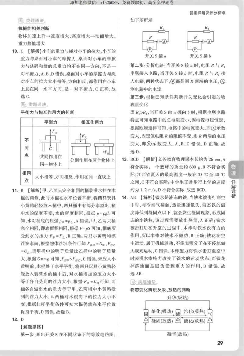 2025《万唯中考&bull;江西定心卷》7科答案_00_初中资料合集_万唯2025版万唯中考《定心卷》全国地方版实时更新（已更11省）_2025万唯中考《定心卷》7科（江西）
