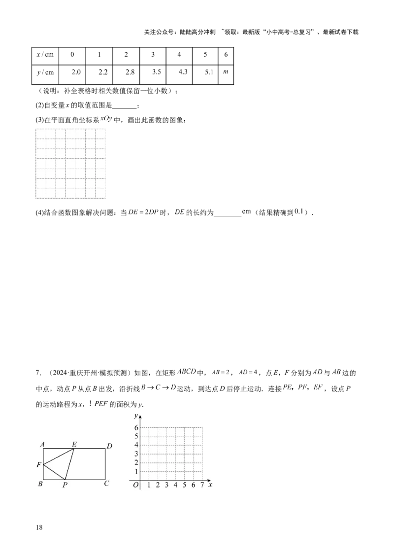 难点04坐标系与函数中的规律、图象、动点、面积问题（4大热考题型）原卷版_02中考总复习（2026版更新中）_02-数学-中考总复习_2025中考复习资料_2025年中考数学一轮知识梳理